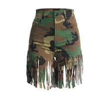 Load image into Gallery viewer, Army Fringe Shorts
