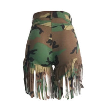 Load image into Gallery viewer, Army Fringe Shorts
